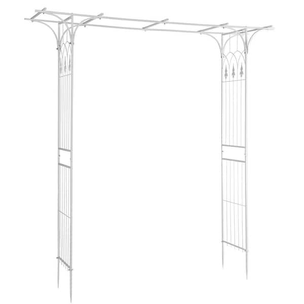 Unbranded 81 in. Iron Garden Arch, Steel Garden Trellis for Plant Climbing
