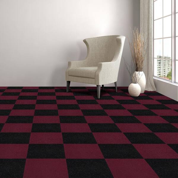Stick Carpet Tiles 12 Case, Black Carpet Tiles