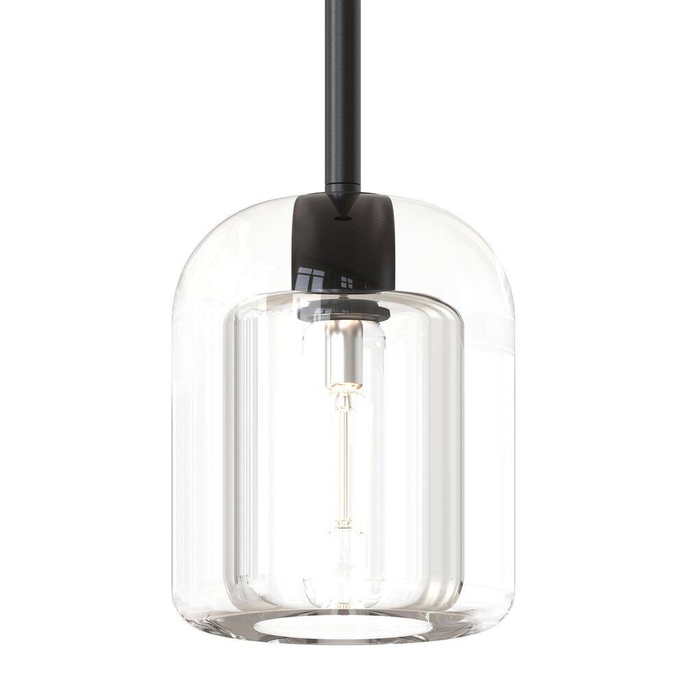 40-Watt 1 Light Black Crystal Pendant Light Kitchen Island Mini Pendant Light with Crystal Shade, No Bulbs Included price history on PriceWatchPro