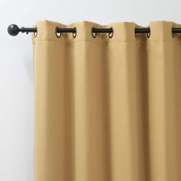 Best Home Fashion Black Grommet Blackout Curtain - 80 in. W x 84 in. L  GROM_WIDE-80X84-BLACK - The Home Depot