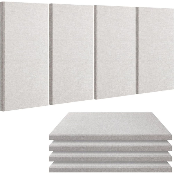 1in. T x 12ft. x 24ft. Linen Fabric Sound Absorbing Panel with Self-Adhesive Design-4-Pack