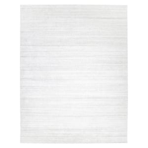 Harbor Contemporary Solid Ivory 8 ft. x 10 ft. Hand-Knotted Area Rug