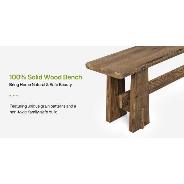 TRIBESIGNS WAY TO ORIGIN Brennan 59 in. Brown Wood Entryway Bench