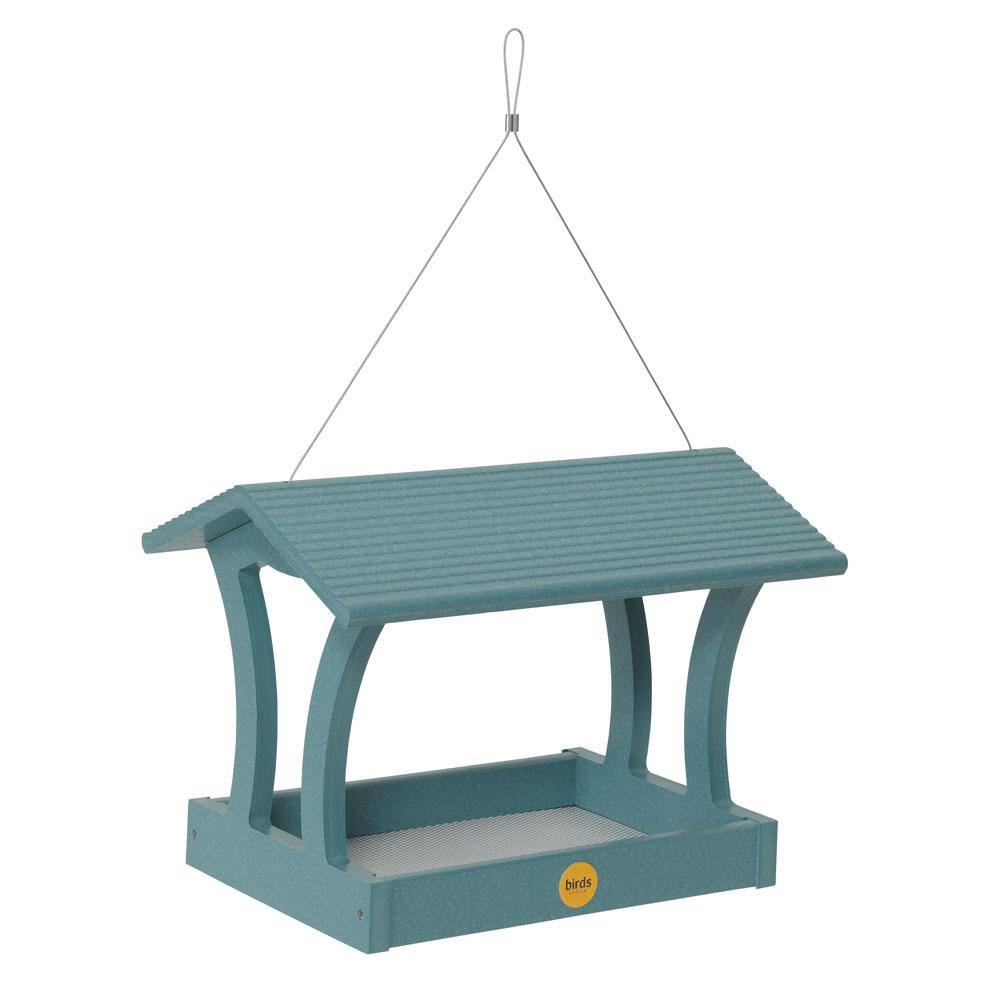 Lake Blue Hanging Recycled Plastic Bird Feeder