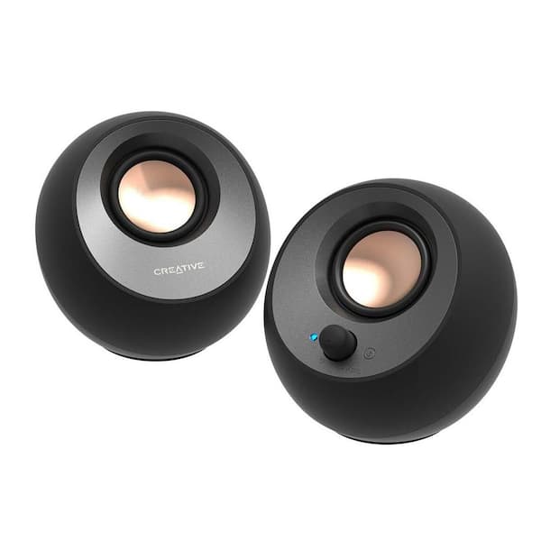 Ahfiwaso 2.0 USB-C Desktop Speakers with USB Audio with 16W Peak Power, USB-A Converter Included