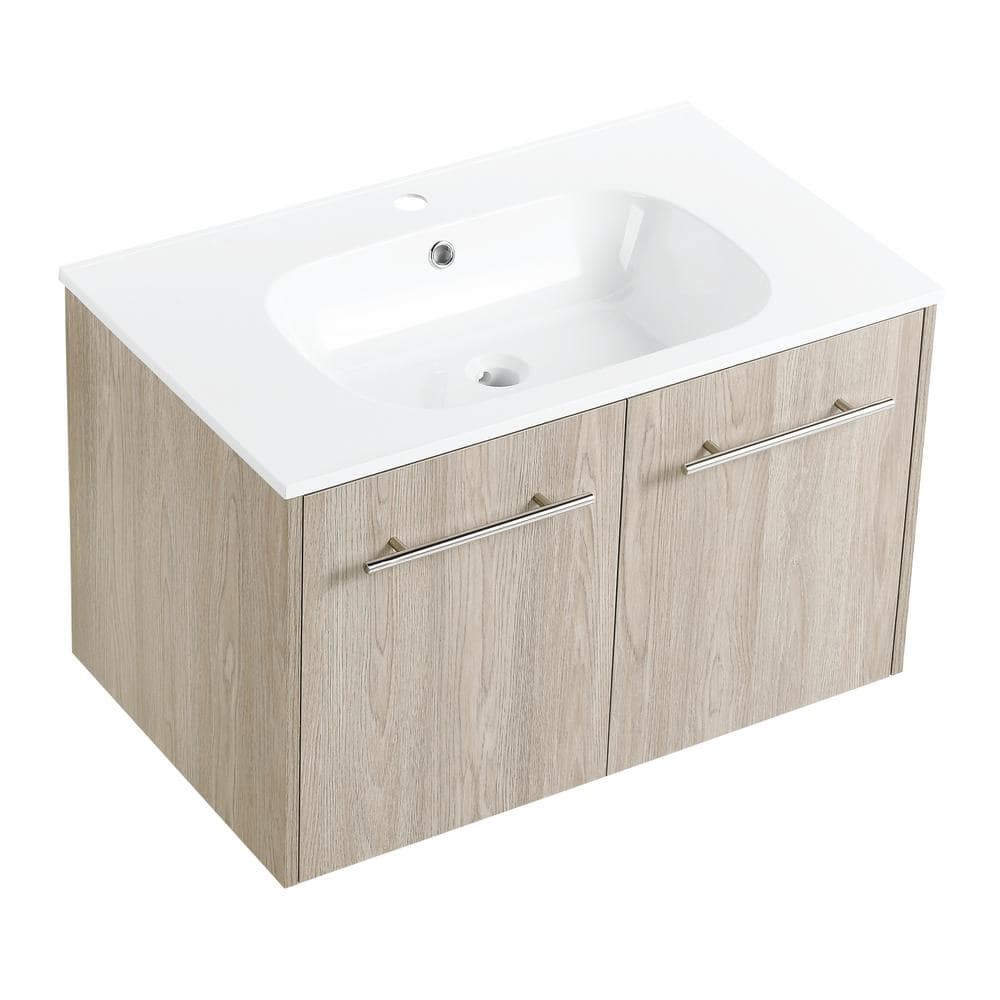 Modern High-Quality 30 in. W X 18.11 in. D X 18.3 in. H Wall Mounted Floati