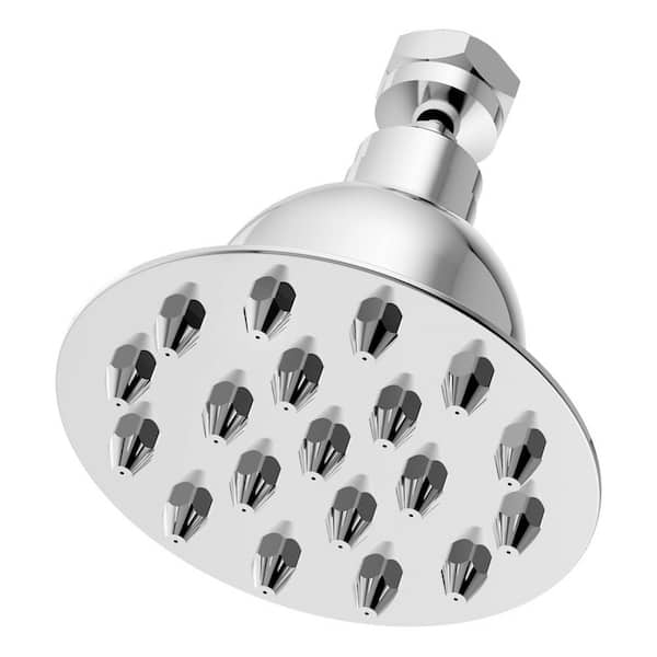 Symmons 1-Spray 3.9 in. Single Wall Mount Low Flow Fixed Shower Head in Polished Chrome