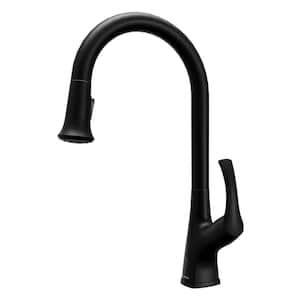 Chantilly Single Handle Touchless Pull-Down Sprayer Kitchen Faucet in Matte Black