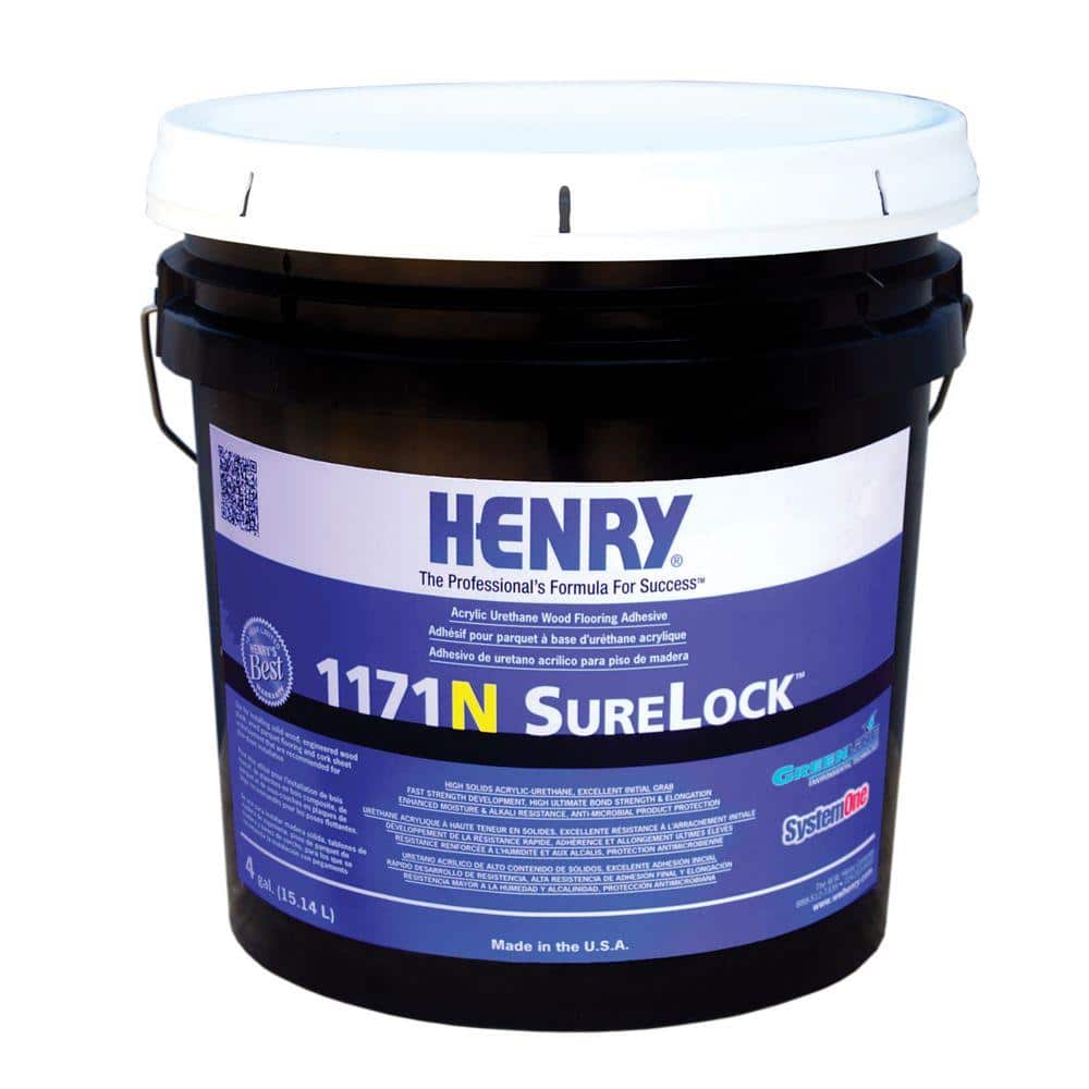 Henry 1171 4 Gal Surelock Wood Floor, Glue For Hardwood Floor Home Depot