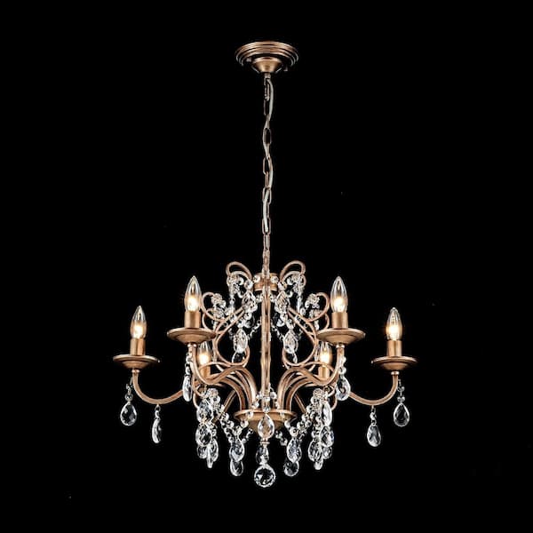 Rennnsan Oryn 6-Light 24 in. Brushed Antique Silver Classic