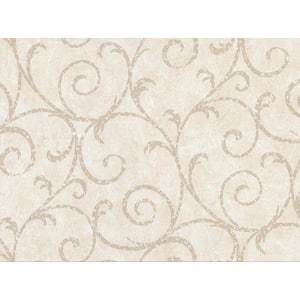 Sansa Cream Plaster Scroll Cream Wallpaper Sample