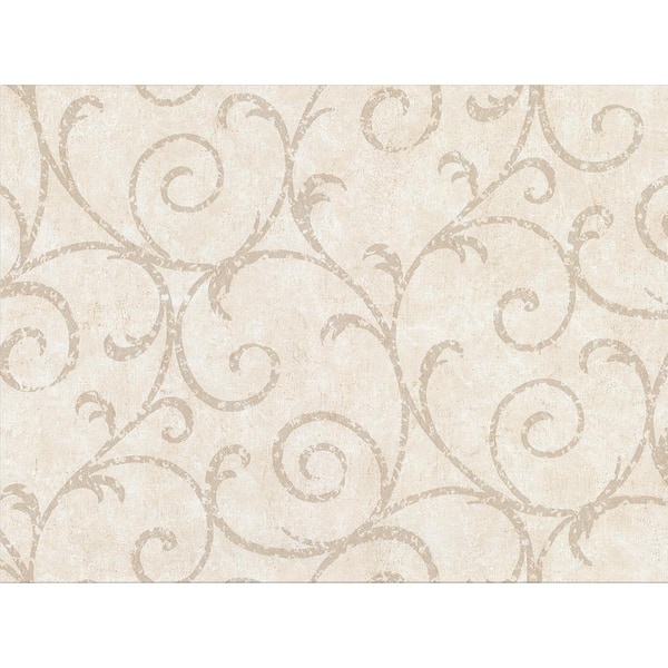 Unbranded Sansa Cream Plaster Scroll Cream Wallpaper Sample