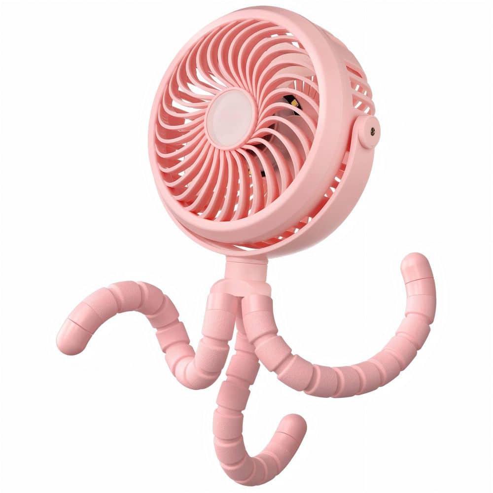 Rechargeable Clip On Stroller Fan, Battery Operated Portable Fan for Car Seat Crib Treadmill, Baby Shower Gift, Pink price history on PriceWatchPro