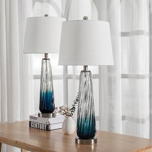 Richmond 28 .75" Gradient Blue Bedside Table Lamp Set (Set of 2)