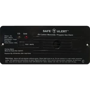 35 Series 12-Volt Safe-T-Alert Flush Mount RV Dual Carbon Monoxide/Propane Alarm in Black