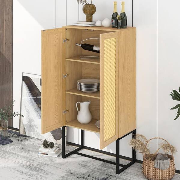 High Cabinet Sideboard, High Cabinet With Shelves 2 Doors