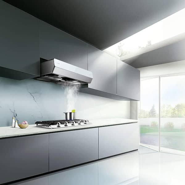Pixie Air Slim Line 30 in. Convertible Under Cabinet Range Hood in Off-White with Motion Activation