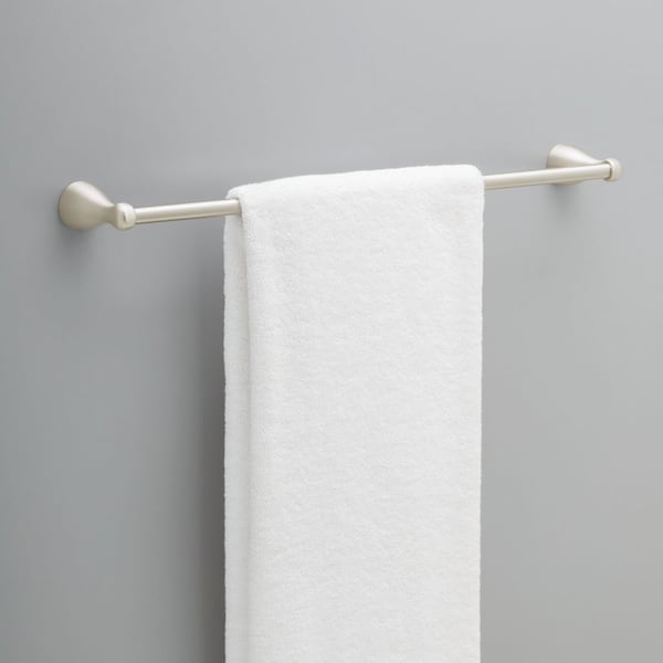 Foundations 24 in. Wall Mounted Towel Bar Bath Hardware Accessory in SpotShield Brushed Nickel
