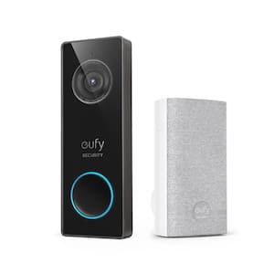 Video Doorbell 2K Pro Wi-Fi Wired Smart Video Camera with Chime in Black