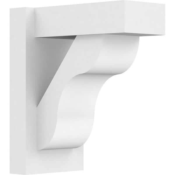 Ekena Millwork Carmel 7 in. W x 14 in. H x 12 in. D Signature Urethane Polyurethane Outlooker with Block Ends