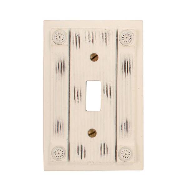 AMERELLE White 1-Gang Toggle Wall Plate (1-Pack)