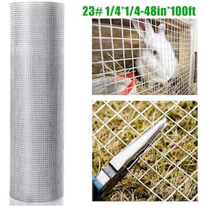 Hardware Cloth 1/4 in. 48 in. x 100 ft. 23-Gauge, Hot-Dip Galvanized Welded Chicken Coop Wire Garden Plant Fencing