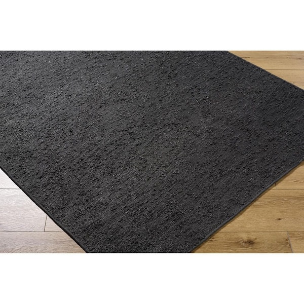 Lush Black Cottage 2 ft. x 4 ft. Indoor Area Rug