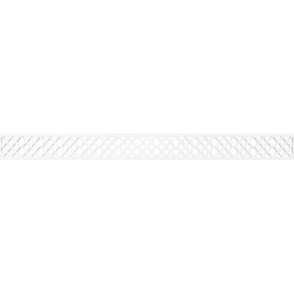 Ekena Millwork Hadley Fretwork 0.375 in. D x 46.375 in. W x 4 in. L PVC Panel Moulding