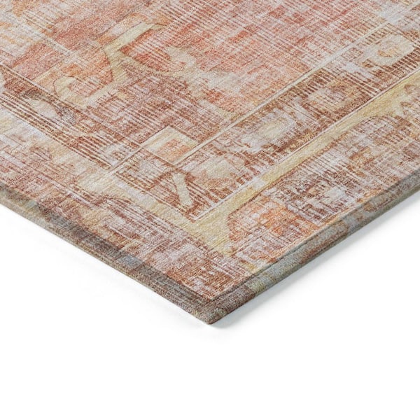 Chantille Machine Washable Indoor/Outdoor Abstract ACN1729 Terracotta 8 ft. x 10 ft. Area Rug