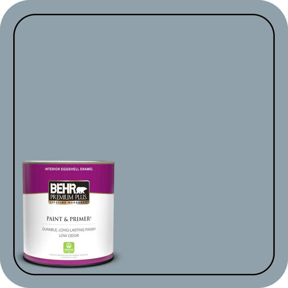 1 qt. #N480-4A Dusty Denim Eggshell Enamel Low Odor Interior Paint and Primer price history on PriceWatchPro