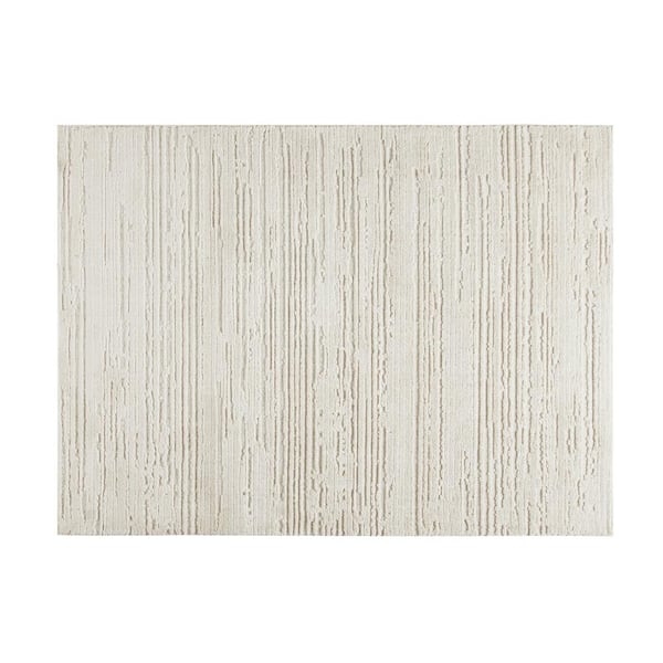 Madison Park Grace Cream 8 ft. x 10 ft. Terni Textured Polyester Area Rug