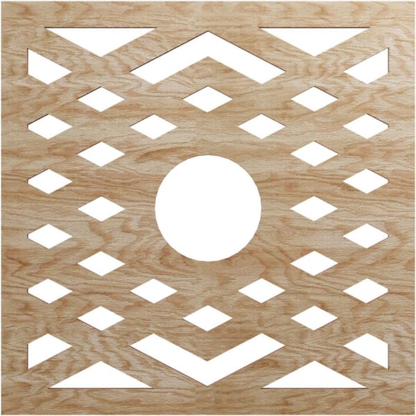 0.25 in. x 4.125 in. x 16 in. Wood Medallion Moulding