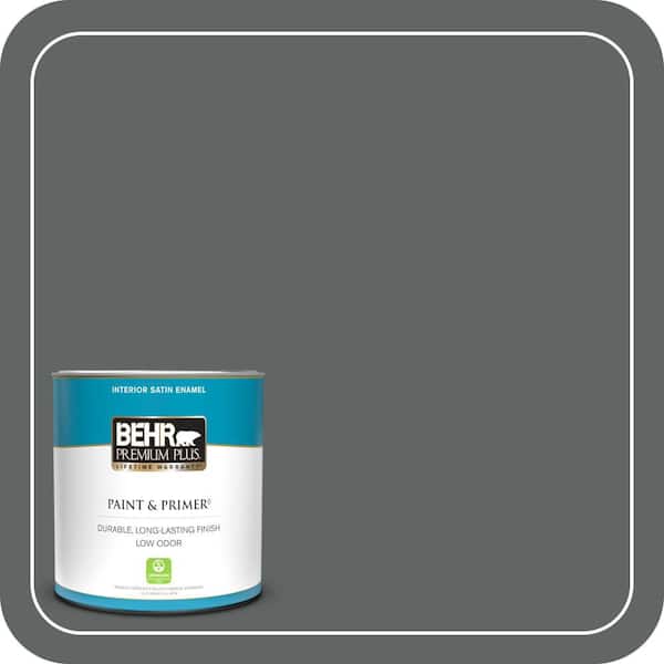 BEHR PREMIUM PLUS 1 qt. Home Decorators Collection #HDC-MD-28 Cordite Satin Enamel Low Odor Interior Paint & Primer