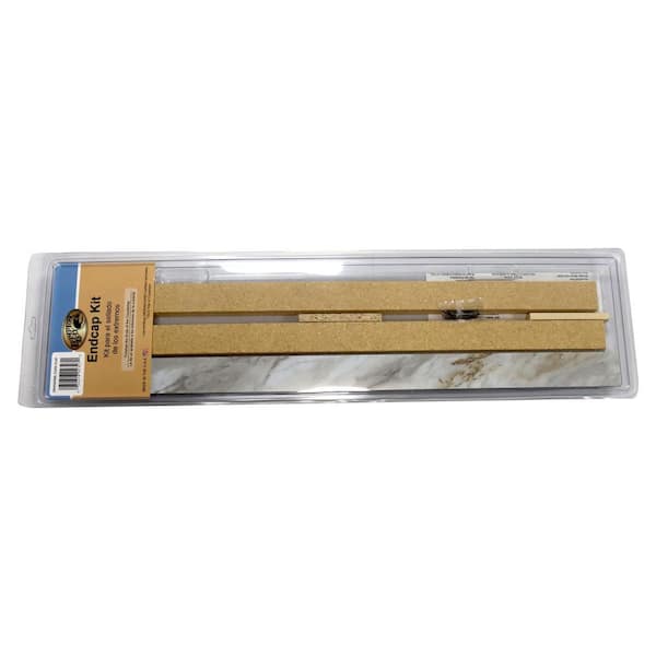Hampton Bay Laminate End Cap Kit in Drama Marble with Bullnose Edge