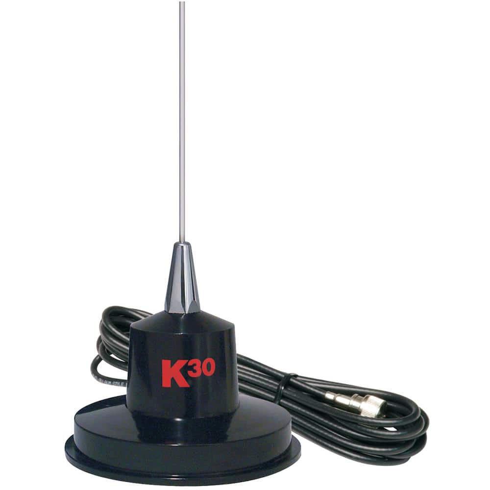 CB Antenna Kit with Stainless Steel Whip in Black with Red K40 Logo, 57.25  in. K-40 - The Home Depot