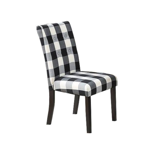 tartan check dining chairs