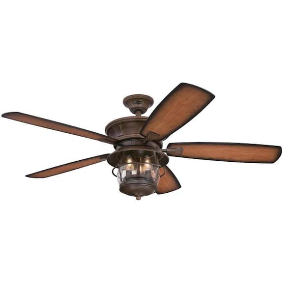 Westinghouse Brentford 52 in. LED Aged Walnut Ceiling Fan with Light Kit