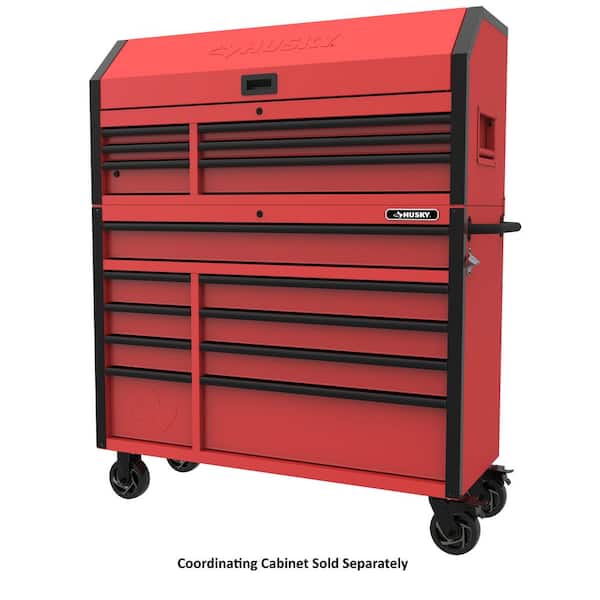 Husky Heavy-Duty 52 in. W x 20 in. D 6-Drawer Matte Red Steel Top