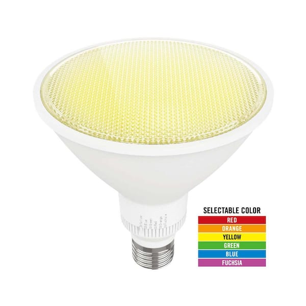 90-Watt Equivalent PAR38 RGB Multi-Color Non-Dimmable LED Spot Light Bulb with Selectable Color (1-Pack)