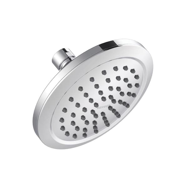 Gerber Northerly 1-Spray Patterns with 1.75-GPM 6 in. Wall Mount Rain Fixed Shower Head in Chrome