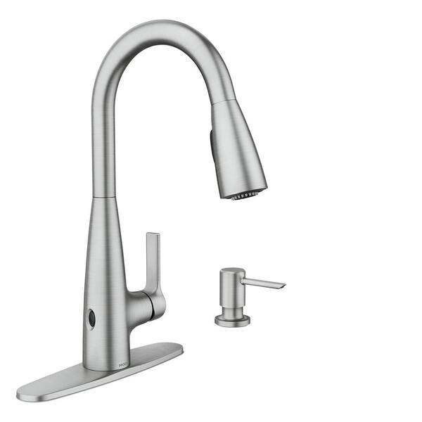 Moen Haelyn Touchless Single Handle Pull Down Sprayer Kitchen Faucet With Motionsense Wave In 0729