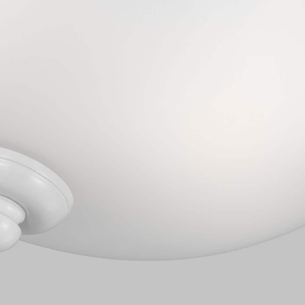 Twilight Elegance White Glass 12.5" Indoor/Outdoor Flush Mount