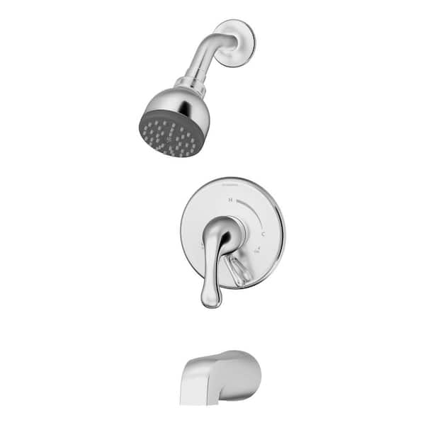 Symmons Unity Single Handle Wall-Mounted Tub and Shower Trim Kit in Polished Chrome - 1.5 GPM (Valve not Included)