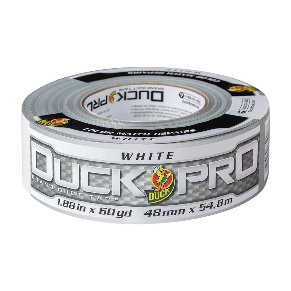 Duck Pro 1.88 in. x 60 yds. White All-Purpose Duct Tape 286260 - The Home  Depot