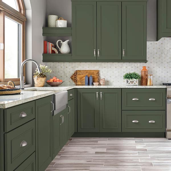 1 gal. #N390-7 Cypress Vine Semi-Gloss Enamel Interior/Exterior Cabinet, Door & Trim Paint