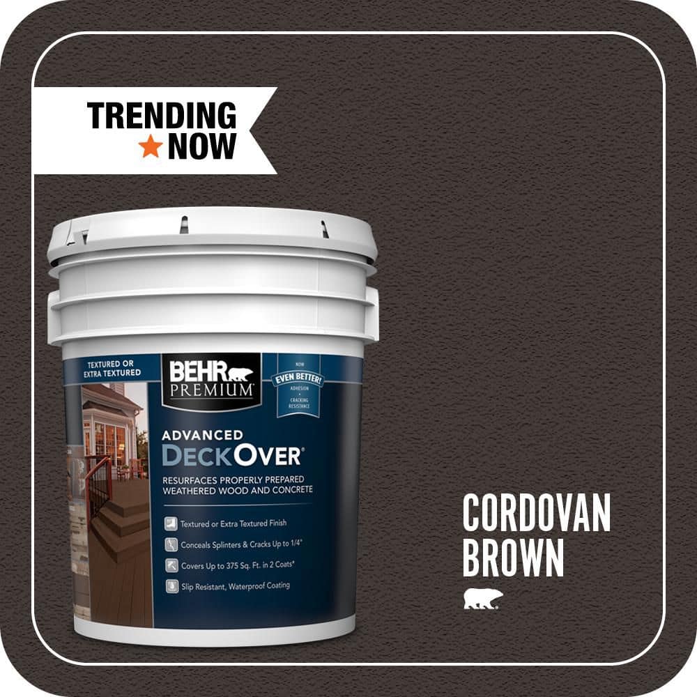 BEHR Premium Advanced DeckOver 5 gal. #SC-104 Cordovan Brown