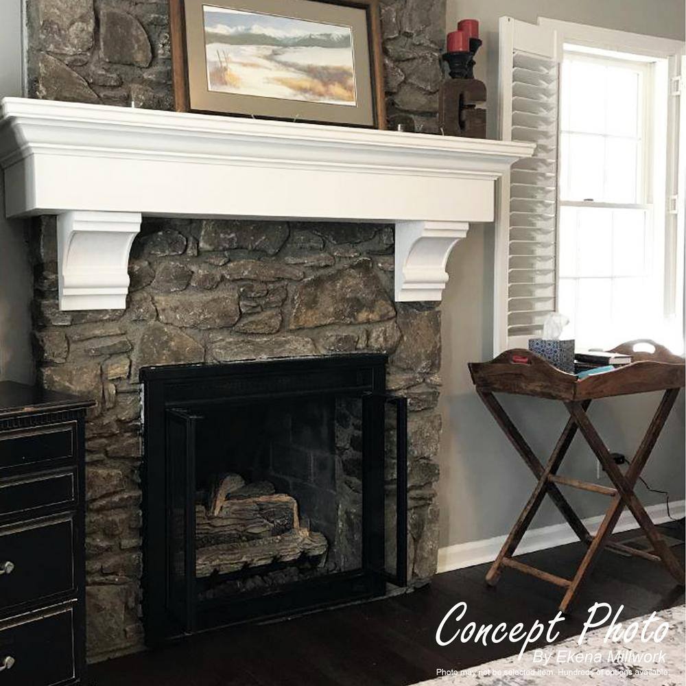 White 8" Architectural Grade PVC Decorative Corbel