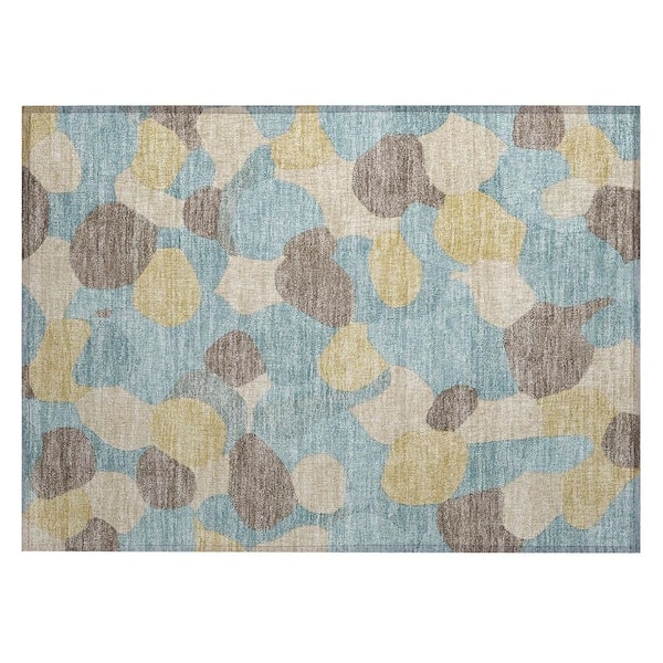 Chantille Machine Washable Indoor/Outdoor Abstract ACN3030 Sky 2 ft. x 3 ft. Accent Rug