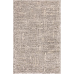 Urban Chic Gray 3 ft. x 4 ft. Contemporary Area Rug