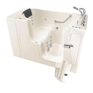 Gelcoat Premium 52 in. Right Hand Walk-in Whirlpool and Air Bathtub in Linen